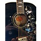 Used Gibson J200 Custom Black and Silver Acoustic Electric Guitar