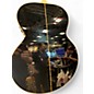 Used Gibson J200 Custom Black and Silver Acoustic Electric Guitar