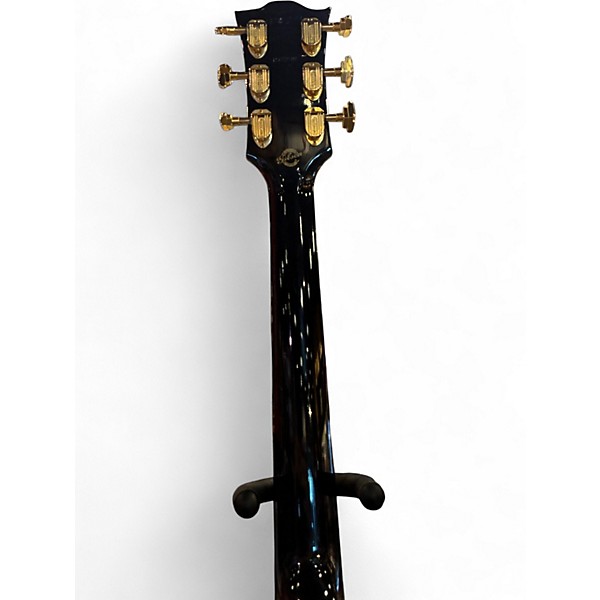 Used Gibson J200 Custom Black and Silver Acoustic Electric Guitar