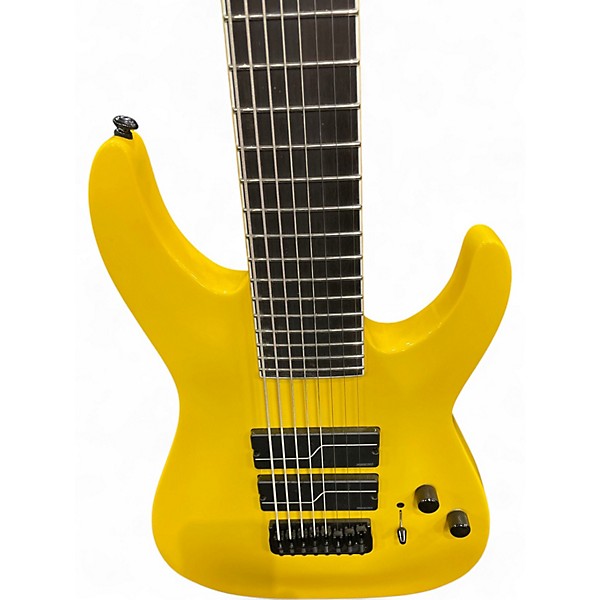 Used ESP LTD SC608B Stephen Carpenter Signature Baritone Yellow Solid Body Electric Guitar
