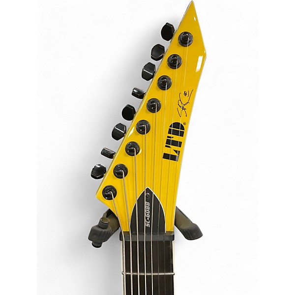 Used ESP LTD SC608B Stephen Carpenter Signature Baritone Yellow Solid Body Electric Guitar