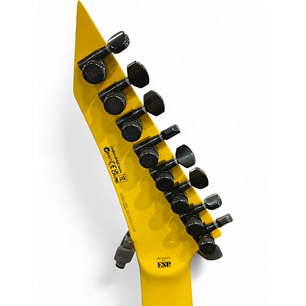 Used ESP LTD SC608B Stephen Carpenter Signature Baritone Yellow Solid Body Electric Guitar