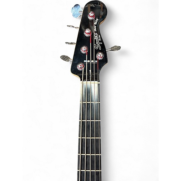 Used Squier Jazz Bass 5 String Black Electric Bass Guitar