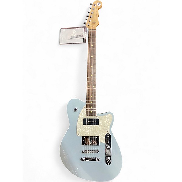 Used Reverend DOUBLE AGENT Silver Solid Body Electric Guitar