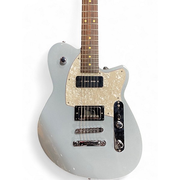 Used Reverend DOUBLE AGENT Silver Solid Body Electric Guitar