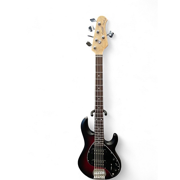 Used Sterling by Music Man STINGRAY 5 Ruby Red Burst Satin Electric Bass Guitar