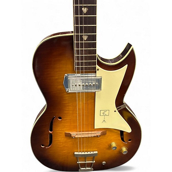 Vintage 1964 Kay GALAXIE 2 Color Sunburst Hollow Body Electric Guitar