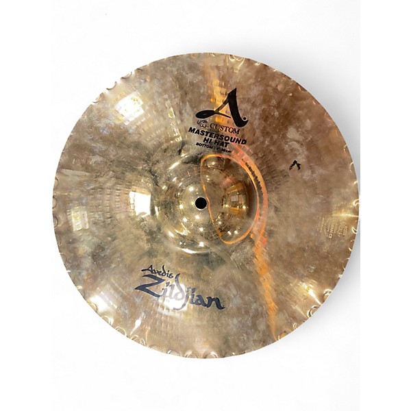 Used Zildjian 14in A Custom Mastersound Hi Hat Pair Cymbal