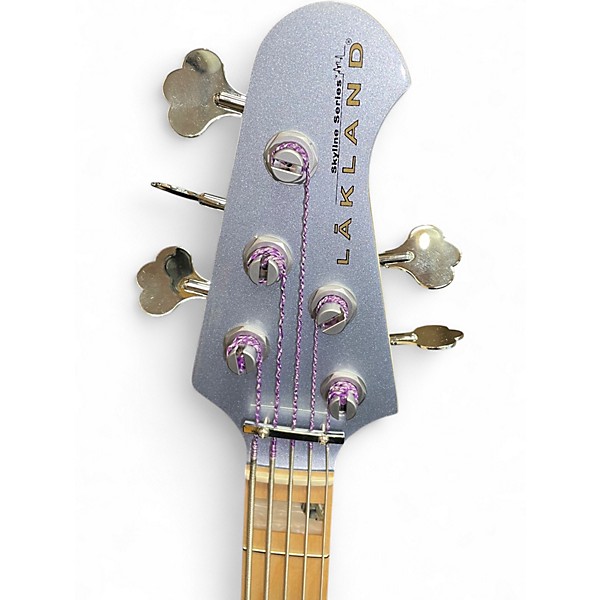 Used Lakland 55-02 Skyline Series 5 String Electron Blue Metallic Electric Bass Guitar
