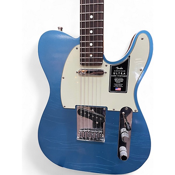 Used Fender American Ultra Luxe TELEcaster RELIC BLUE Solid Body Electric Guitar