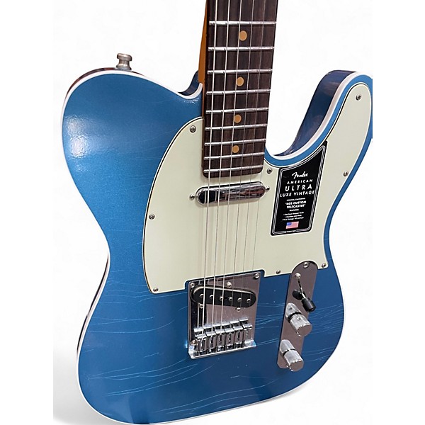 Used Fender American Ultra Luxe TELEcaster RELIC BLUE Solid Body Electric Guitar