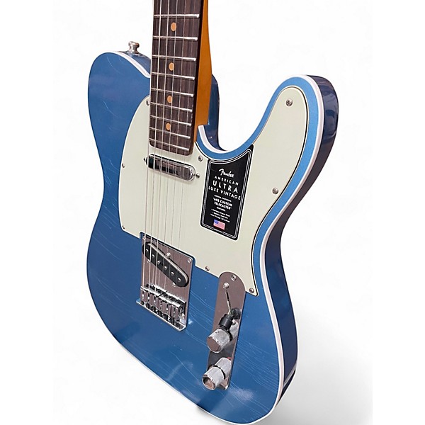 Used Fender American Ultra Luxe TELEcaster RELIC BLUE Solid Body Electric Guitar