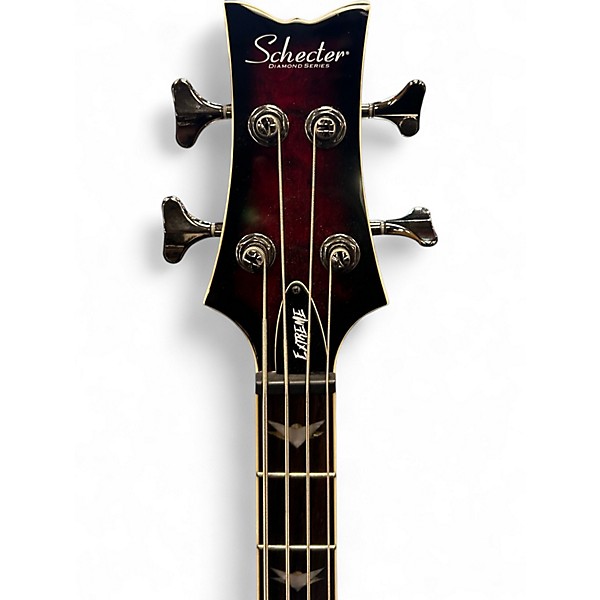 Used Schecter Guitar Research Omen Extreme 4 String Crimson Red Burst Electric Bass Guitar