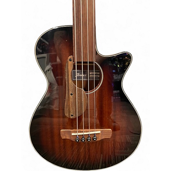 Used Ibanez AEGB24FE-MHS MAHOGANY SUNBURST Acoustic Bass Guitar