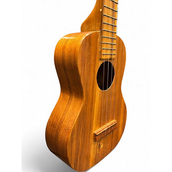 Vintage 1970s Kamaka HF2 Tiki Concert Gold Label Natural Ukulele