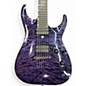 Used 2020s ESP LTD MH1000NT See-Thru Purple Solid Body Electric Guitar