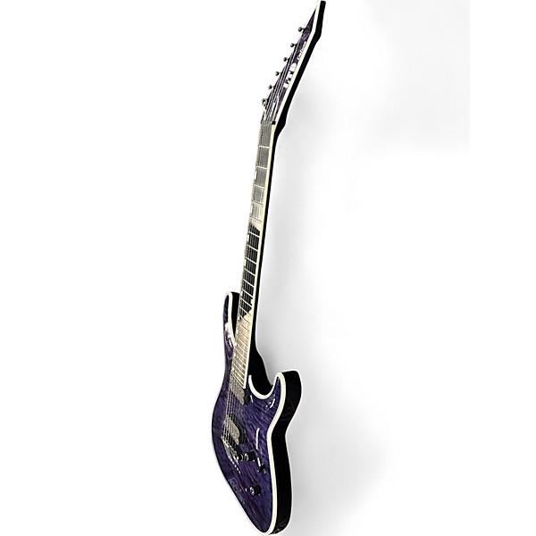 Used 2020s ESP LTD MH1000NT See-Thru Purple Solid Body Electric Guitar