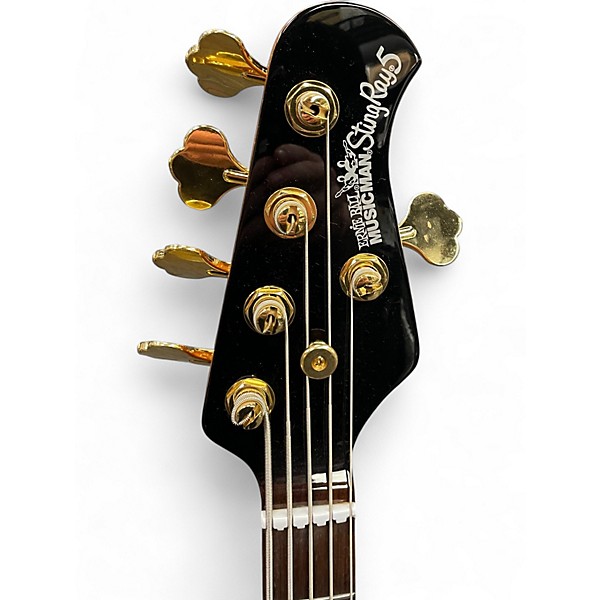 Used Ernie Ball Music Man Stingray HH 5 String Black Electric Bass Guitar