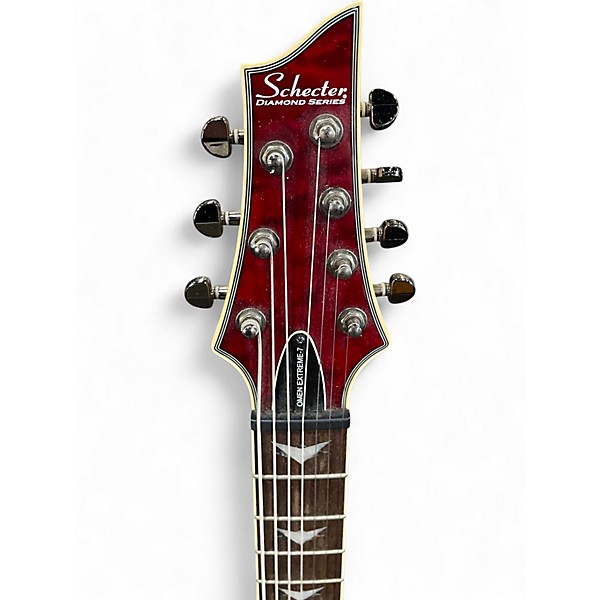 Used Schecter Guitar Research OMEN EXTREME 7 CRIMSON Solid Body Electric Guitar