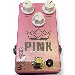 Used Westminster Effects Pink Treble Booster Effect Pedal