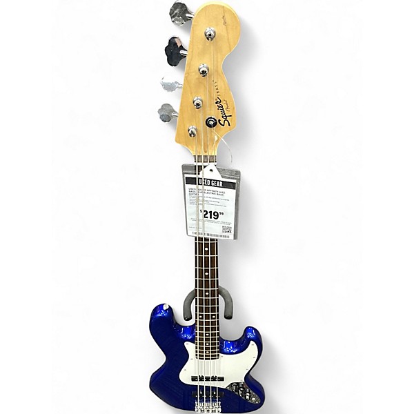 Used Squier Affinity Jazz Bass Blue Electric Bass Guitar