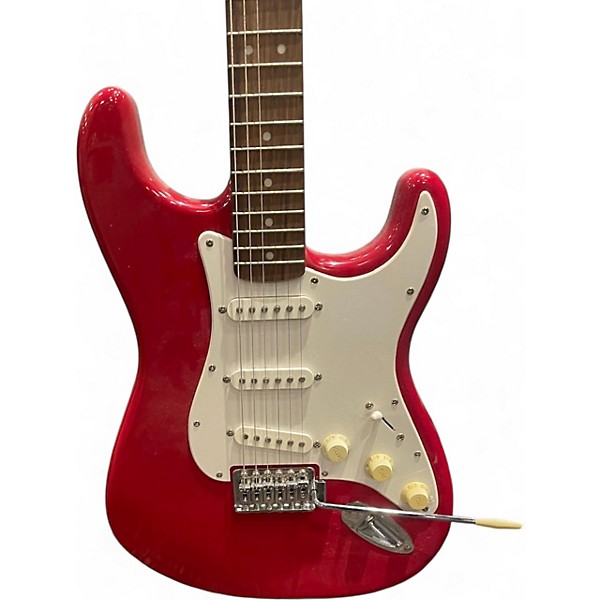 Used Squier Affinity Stratocaster Candy Apple Red Solid Body Electric Guitar