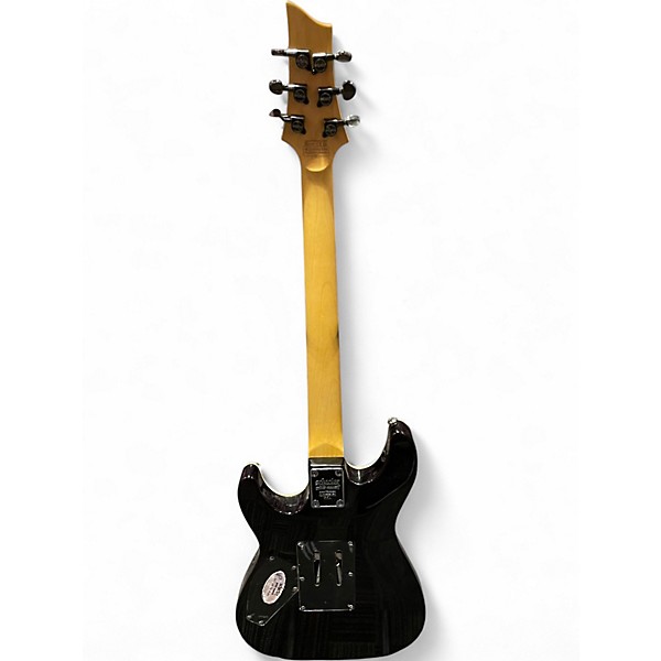 Used Schecter Guitar Research Omen Extreme 6 Floyd Rose Left Handed Trans Black Electric Guitar