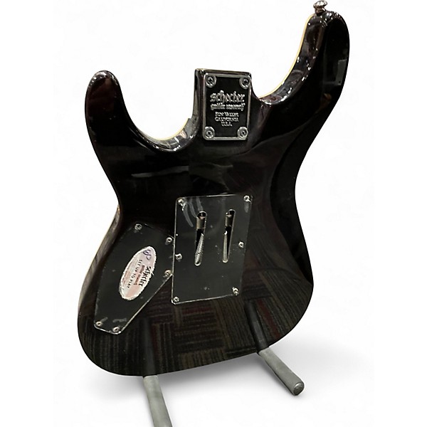 Used Schecter Guitar Research Omen Extreme 6 Floyd Rose Left Handed Trans Black Electric Guitar