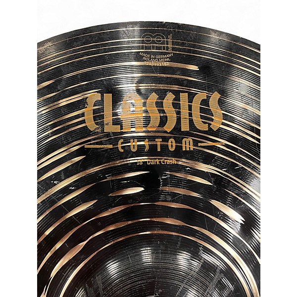 Used MEINL 18in CLASSICS CUSTOM DARK CRASH Cymbal