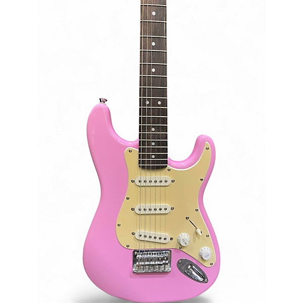 Used Fender Squier Mini Shell Pink Solid Body Electric Guitar