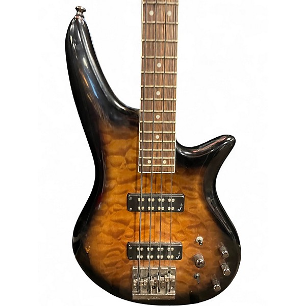 Used Jackson JS3Q Amber BUSRT Electric Bass Guitar