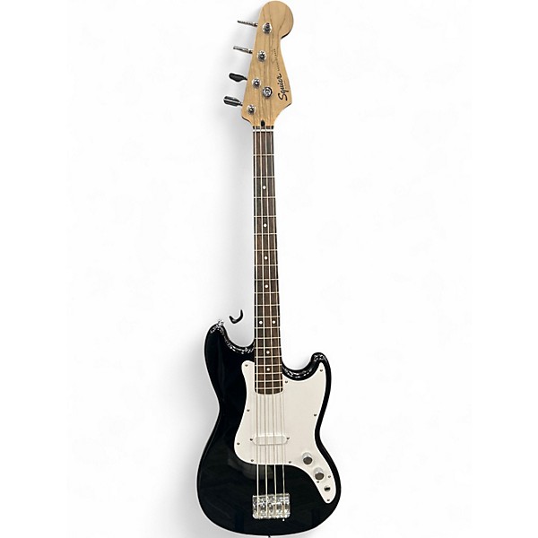 Used Squier Bronco Black Electric Bass Guitar