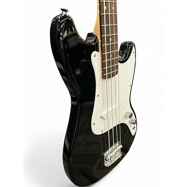 Used Squier Bronco Black Electric Bass Guitar