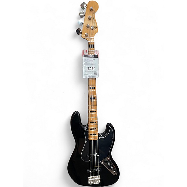 Used Squier Classic Vibe 70s Jazz Bass Black Electric Bass Guitar