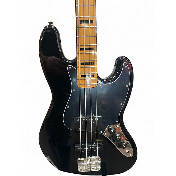 Used Squier Classic Vibe 70s Jazz Bass Black Electric Bass Guitar