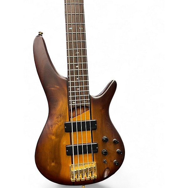 Used Ibanez SR755 5 String Natural Electric Bass Guitar