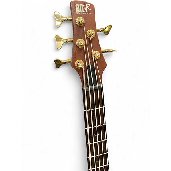 Used Ibanez SR755 5 String Natural Electric Bass Guitar