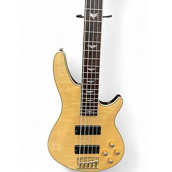 Used Schecter Guitar Research Omen Extreme 5 String Natural Electric Bass Guitar