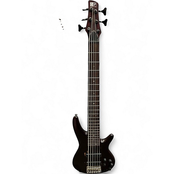Used Ibanez SR506 6 String Worn Brown Electric Bass Guitar