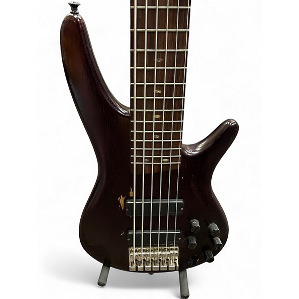 Used Ibanez SR506 6 String Worn Brown Electric Bass Guitar