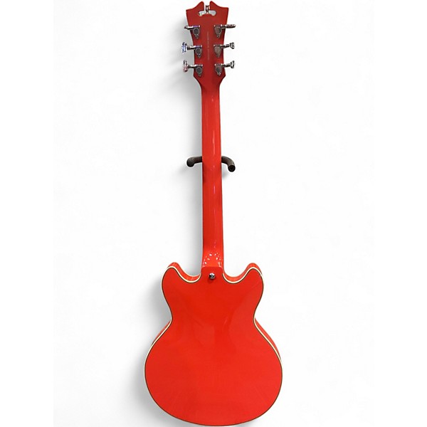 Used D Angelico premier mini dc Fiesta Red Hollow Body Electric Guitar