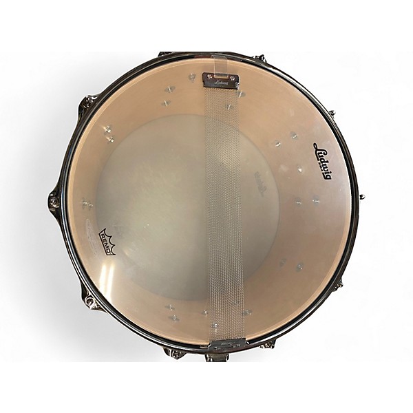 Used Ludwig 14in Standard Maple Snare Drum Brown Satin Drum