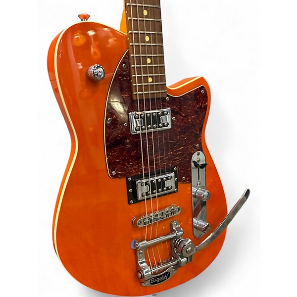 Used Reverend Flatroc bigsby Orange Solid Body Electric Guitar