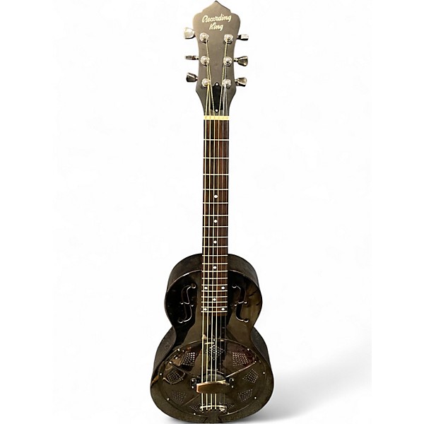 Used Recording King RM-993 Black Nickel Resonator Guitar
