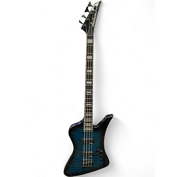 Used Jackson Kelly Bird JS3Q Blue Burst Electric Bass Guitar