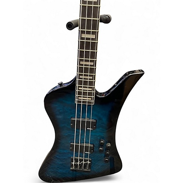 Used Jackson Kelly Bird JS3Q Blue Burst Electric Bass Guitar