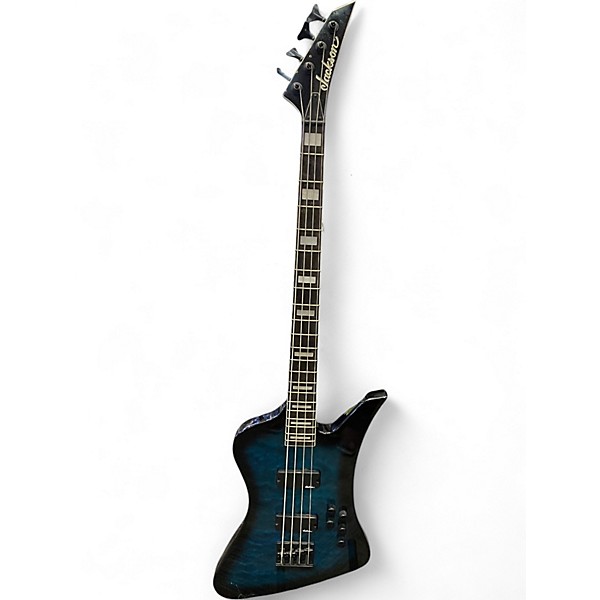 Used Jackson Kelly Bird JS3Q Blue Burst Electric Bass Guitar