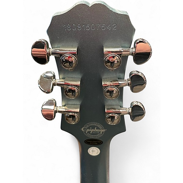 Used Epiphone Les Paul Traditional PRO III Metallic Aqua Marine Solid Body Electric Guitar