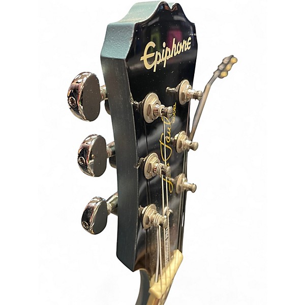 Used Epiphone Les Paul Traditional PRO III Metallic Aqua Marine Solid Body Electric Guitar