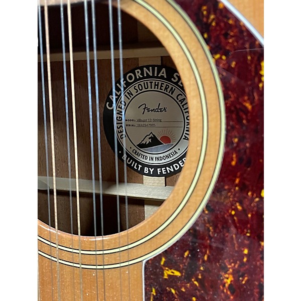 Used Fender VILLAGER 12 STRING Natural 12 String Acoustic Electric Guitar